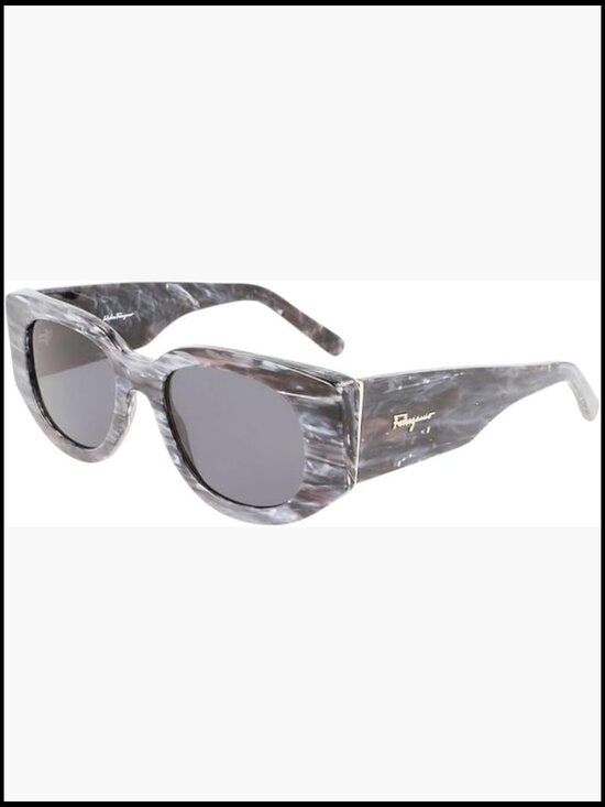 Oval Acetate Sunglasses with Polycarbonate Lenses